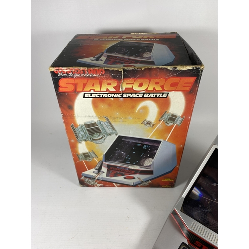 317 - A BOXED RETRO STAR FORCE ELECTRONIC SPACE BATTLE GAME