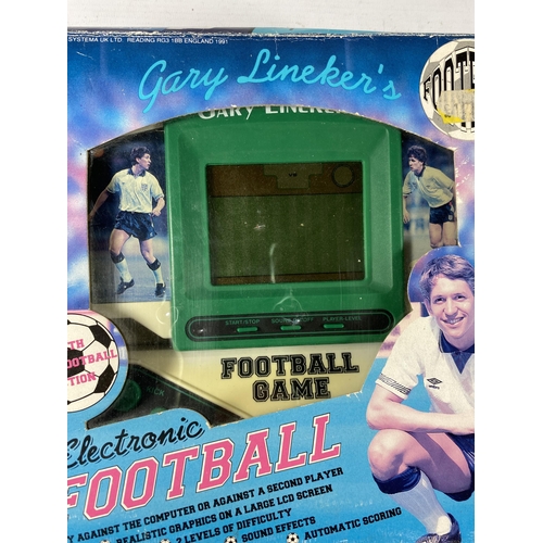 342 - A BOXED RETRO SYSTEMA GARY LINEKER'S ELECTRONIC FOOTBALL GAME