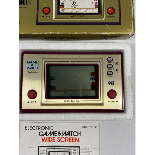 380 - A RETRO BOXED CGL CHEF GAME & WATCH