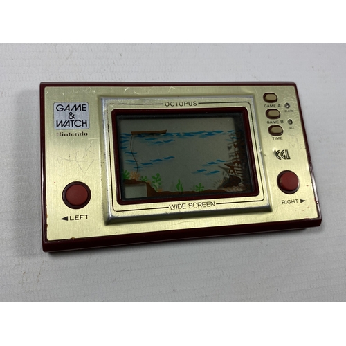 390 - A RETRO NINTENDO OCTOPUS GAME & WATCH