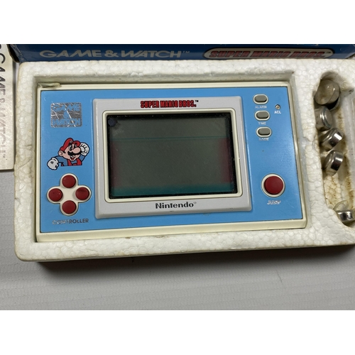 408 - A RETRO BOXED NINTENDO SUPER MARIO BROS GAME & WATCH