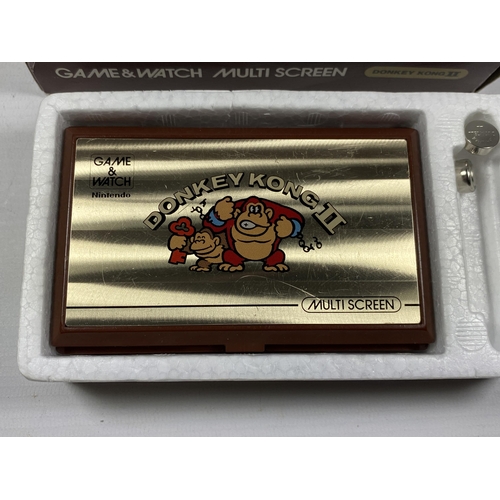 410 - A RETRO BOXED NINTENDO CGL DONKEY KONG II GAME & WATCH