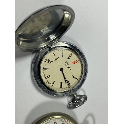 643 - TWO SEKONDA POCKET WATCHES