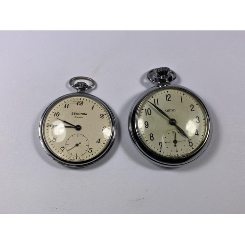 655 - TWO VINTAGE POCKET WATCHES TO INCLUDE A SMITHS EXAMPLE