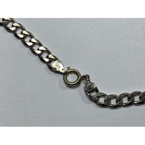 669 - A MARKED SILVER NECKLACE LENGTH 20 INCHES