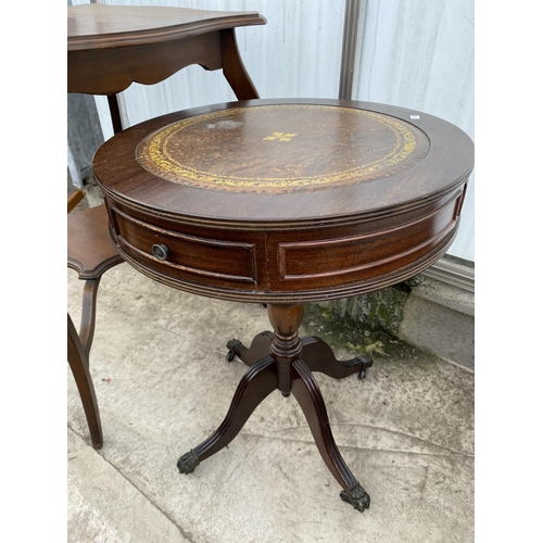 2536 - A LATE VICTORIAN TWO TIER CENTRE TABLE AND REPRODUCTION 19