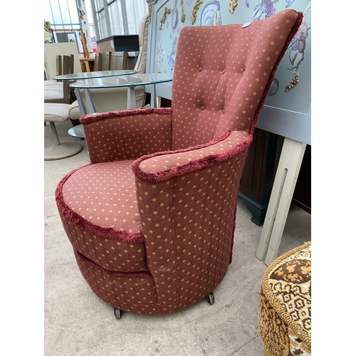 2600 - TWO UPHOLSTERED BEDROOM CHAIRS