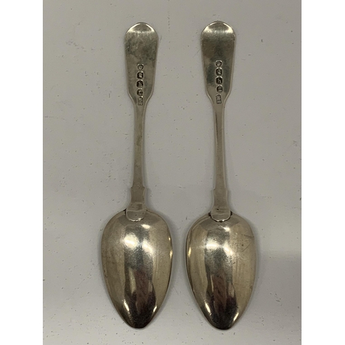 14 - A PAIR OF GEORGIAN SILVER TEASPOONS, TOTAL WEIGHT 30G