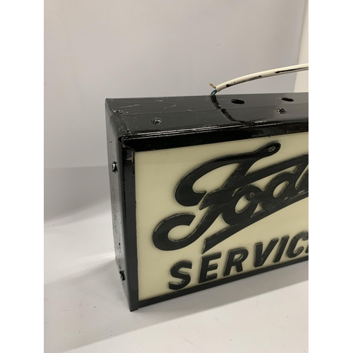 47 - A FODEN SERVICE ILLUMINATED BOX SIGN, 27 X 38 X 10CM