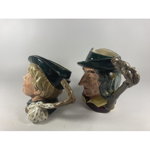 701 - TWO ROYAL DOULTON TOBY JUGS TO INCLUDE DICK WHITTINGTON AND THE PIED PIPER