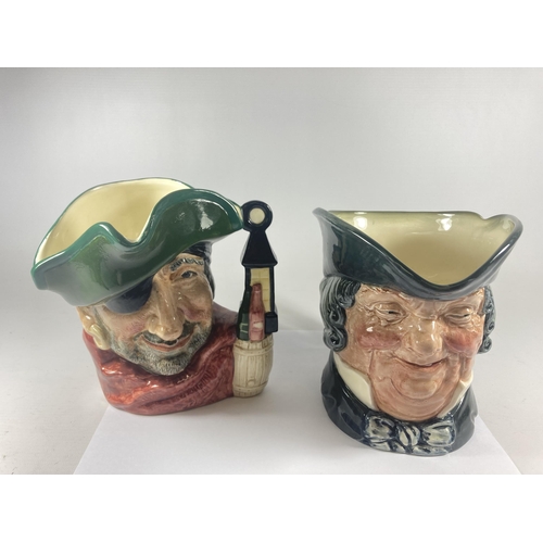 708 - TWO ROYAL DOULTON TOBY JUGS TO INCLUDE PARSON BROWN AND SMUGGLER