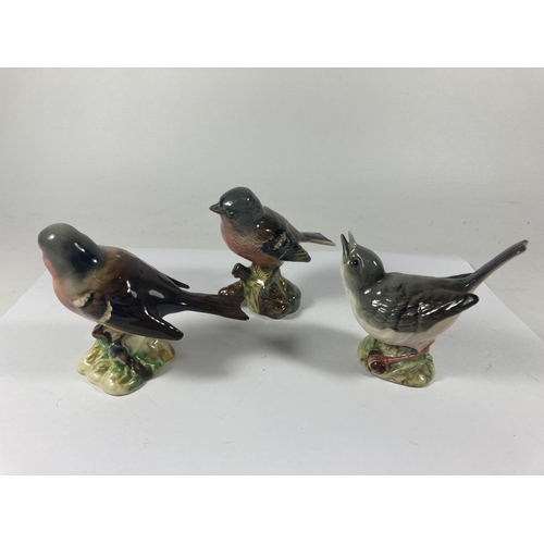 714 - A GROUP OF THREE BESWICK BIRDS