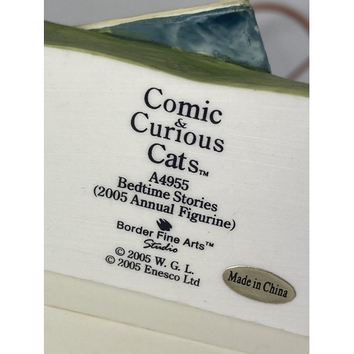 718 - A BORDER FINE ARTS COMIC AND CURIOUS CATS 2005 ANNUAL FIGURINE