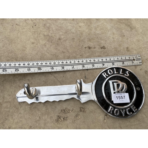 1557 - A ROLLS ROYCE WALL MOUNTED KEY HOOK