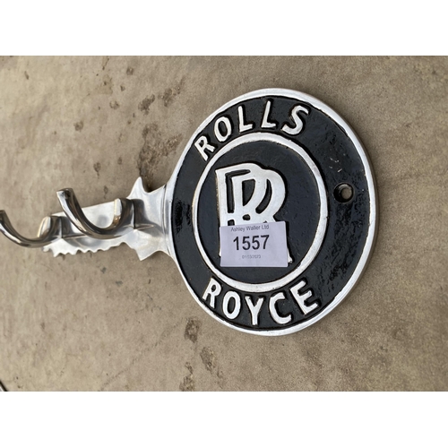 1557 - A ROLLS ROYCE WALL MOUNTED KEY HOOK