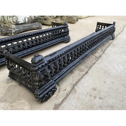 1571 - TWO BLACK PAINTED FIRE FENDERS