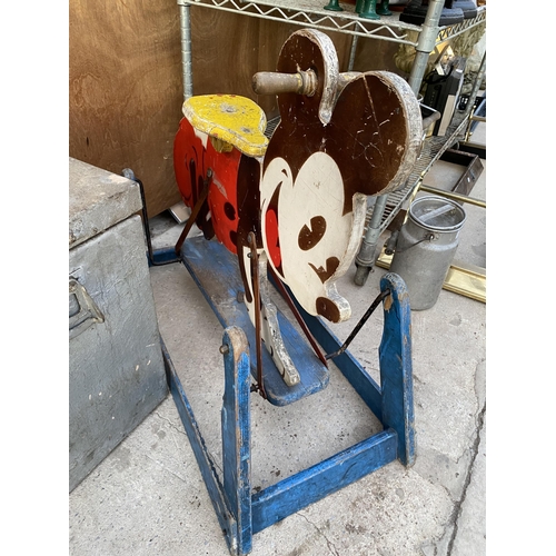 1585 - A VINTAGE 1930'S TRIANG MICKEY MOUSE ROCKER