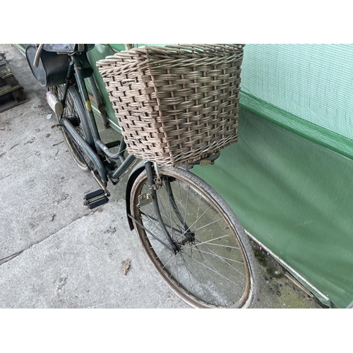 1691 - A VINTAGE LADIES BSA BICYCLE WITH SINGLE GEAR SYSTEM