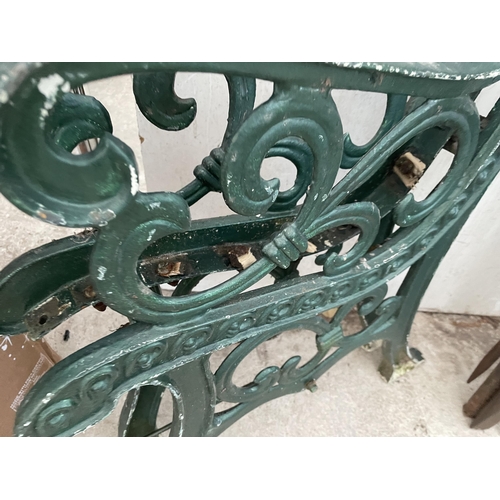 1701 - A PAIR OF CAST IRON BENCH ENDS