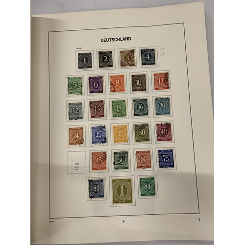 126 - A VINTAGE GERMAN STAMP ALBUM TO INCLUDE STAMPS FROM THE 1870'S ONWARDS