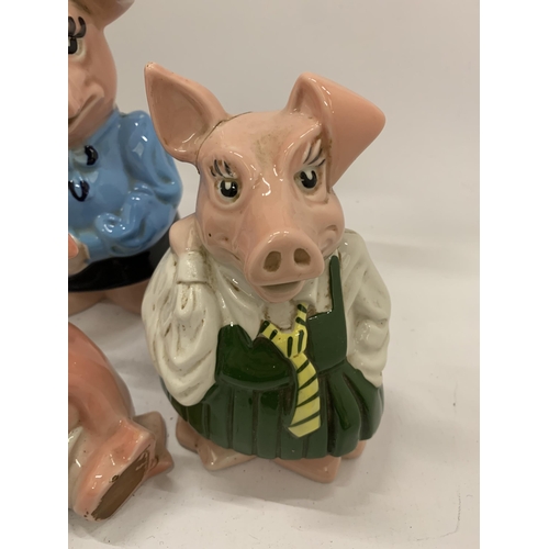 128 - THREE WADE NAT WEST PIG MONEY BANKS - 1 A/F