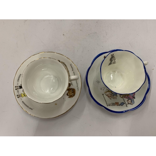 169 - TWO CHINA NURSERY CUPS AND SAUCERS