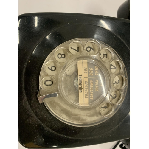 222 - A VINTAGE BLACK TELEPHONE