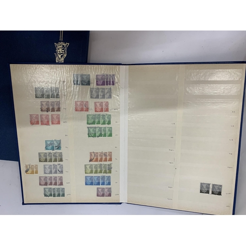 252 - TWO STAMP ALBUMS CONTAINING BRITISH AND FOREIGN STAMPS