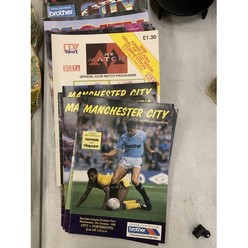 265 - A LARGE QUANTITY OF VINTAGE MANCHESTER CITY PROGRAMMES