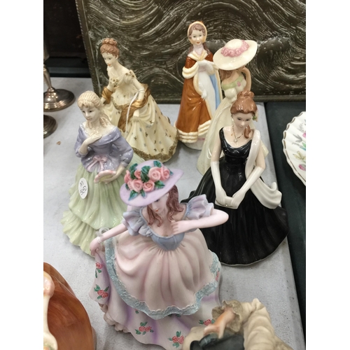 1029 - NINE VARIOUS LADY FIGURINES