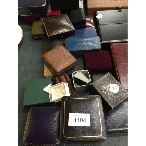 1104 - A LARGE COLLECTION OF VINTAGE JEWELLERY BOXES