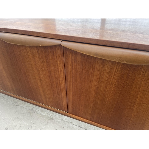 2501 - A RETRO TEAK STONEHILL FURNITURE SIDEBOARD ENCLOSING THREE DRAWERS AND THEE CUPBOARDS, 78