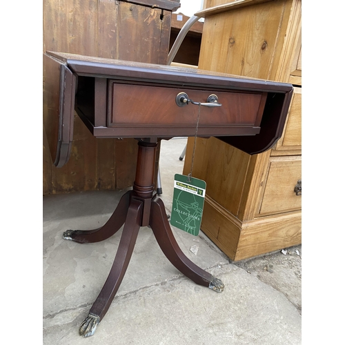 2701 - A WILLIAM BARTLETT MAHOGANY MINIATURE SOFA TABLE, 31