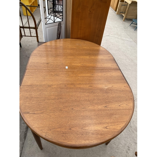 2748 - A RETRO TEAK G-PLAN EXTENDING DINING TABLE, 64X44