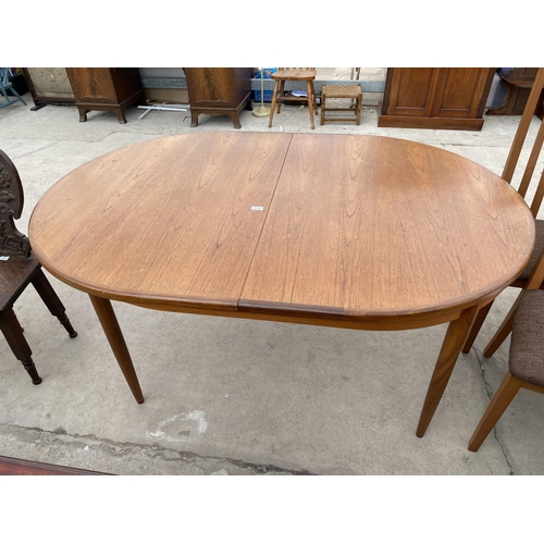 2748 - A RETRO TEAK G-PLAN EXTENDING DINING TABLE, 64X44