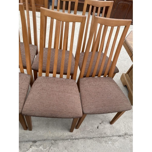 2749 - A SET OF SIX RETRO TEAK DINING CHAIRS BY 'THE MORRIS FURNITURE CO, GLASGOW'