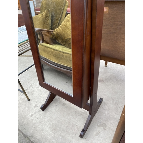 2752 - A CHEVAL MIRROR/JEWELLERY CABINET