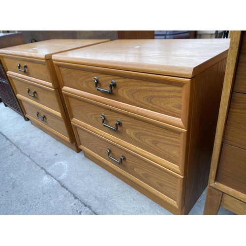 2754 - TWO RETRO G-PLAN CHESTS OF THREE DRAWERS, 27.5