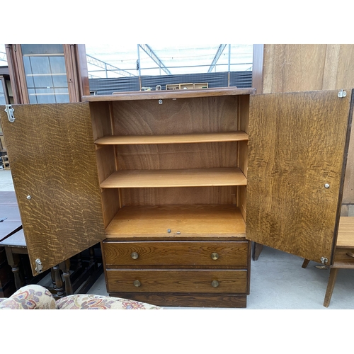 2758 - A MID 20TH CENTURY OAK TALLBOY, 33