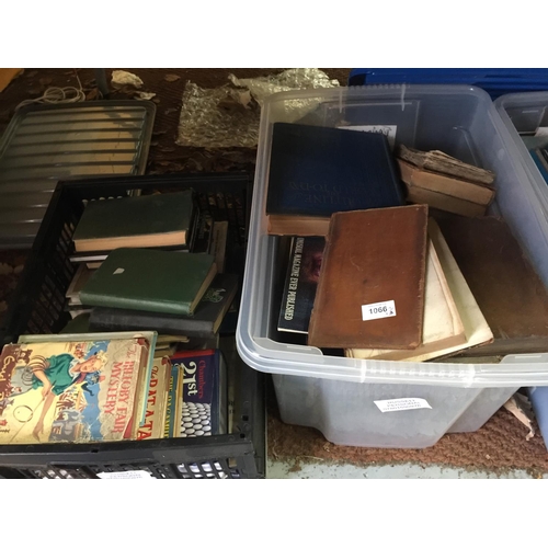 1066 - A QUANTITY OF VINTAGE BOOKS TO INCLUDE ENID BLYTON, CASSEL'S BOOK OF KNOWLEDGE, REFERENCE, ETC - 2 B... 