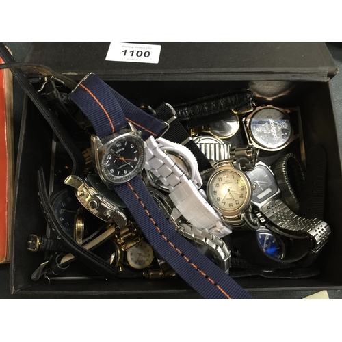 1100 - A LARGE QUANTITY OF WRIST WATCHES TO INCLUDE LORUS, ETC