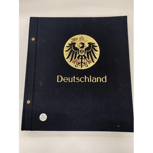 126 - A VINTAGE GERMAN STAMP ALBUM TO INCLUDE STAMPS FROM THE 1870'S ONWARDS