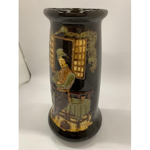 138 - A LARGE ROYAL DOULTON STYLE DICKENS VASE HEIGHT 34CM