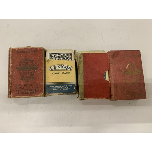 139 - FOUR VINTAGE SETS OF LEXICON - FROM A COLLECTION OWNED BY J.A. MOTYER (ALEC MOTYER)