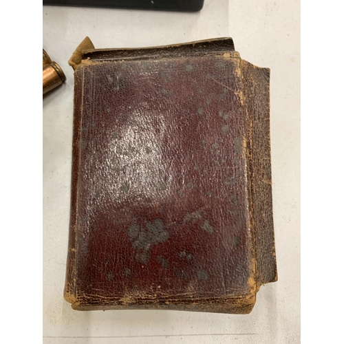 177 - A SMALL GREEK NEW TESTAMENT INSCRIBED 1844.  GOOD CONDITION INSIDE A TATTY COVER.  FROM A COLLECTION... 