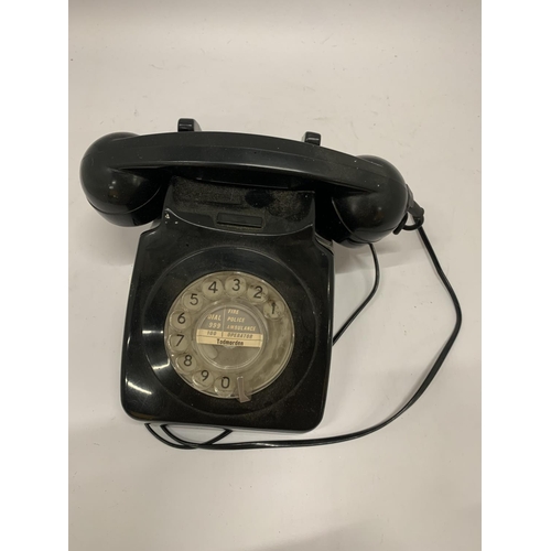 222 - A VINTAGE BLACK TELEPHONE