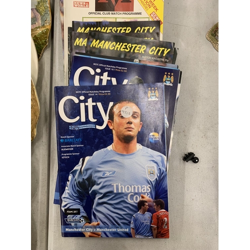 265 - A LARGE QUANTITY OF VINTAGE MANCHESTER CITY PROGRAMMES