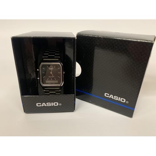 604 - A BOXED CASIO DUEL WRIST WATCH