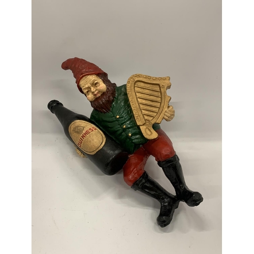 61 - A WOODEN GUINNESS LEPRACHAUN FIGURE, HEIGHT 37CM