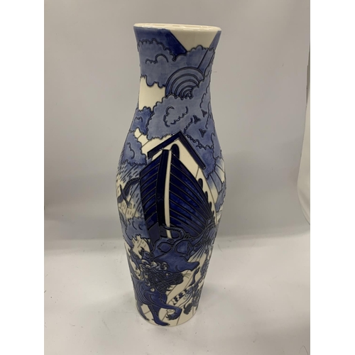 62 - A LARGE LIMITED EDITION MOORCROFT 'THE ARK' PATTERN VASE, NO.38/50, HEIGHT 42CM